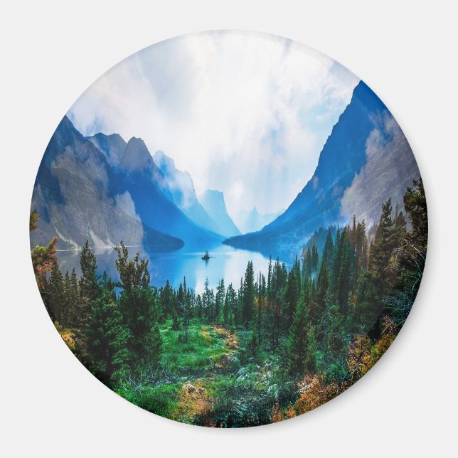 Rustikale Berge Landschaftliche Natur Magnet (Vorne)