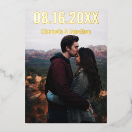 Rustikale Berge Save the Date Folieneinladung