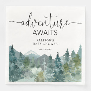 Rustikale Berge Themenwald im Freien Serviette