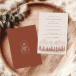 Rustikale Bergkulisse Frische Pasta machen Einladung<br><div class="desc">Set den Ton für Ihre rustikale Hochzeit mit dieser Terrakotta-Einladung,  mit einer detaillierten Bergskizze und Waldkiefern. Ideal für eine erdige,  naturlich inspirierte Feier,  verbindet es natürliche Eleganz mit warmen Farbtönen und lädt die Gäste zu einem besonderen Tag ein.</div>