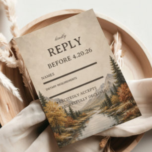 Rustikale Berglandschaft RSVP Karte