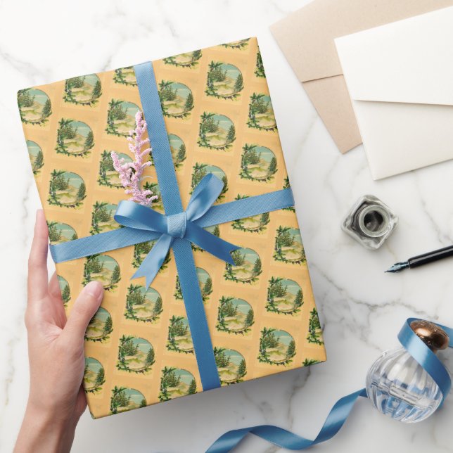 Rustikale Bergwelt Geschenkpapier (Schenken)