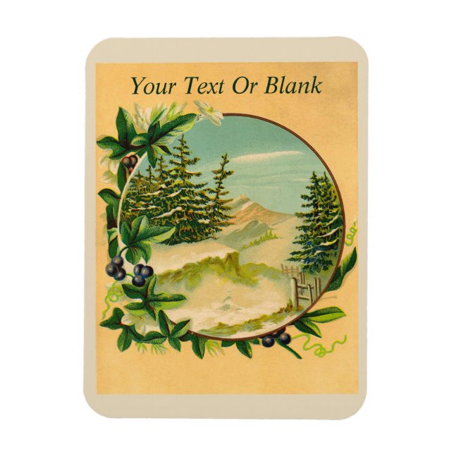 Rustikale Bergwelt Magnet (Vertikal)