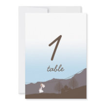 Rustikale Bergzipline Tischnummer