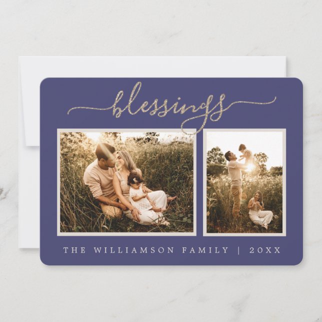 Rustikale Berries Weihnachtskarte Foto Weihnachten (Vorderseite)