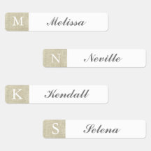 Rustikale Beutelwölkchen mit Monogramm wasserdicht