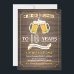 Rustikale Bierüberraschung 18. Geburtstag Einladun Einladung<br><div class="desc">Beers and Bers 18. Geburtstag Einladungskarte mit rustikalem Holzhintergrund. Für weitere Anpassungen klicken Sie bitte auf die Schaltfläche "Anpassen" und verwenden Sie unser Designwerkzeug,  um diese Vorlage zu ändern.</div>