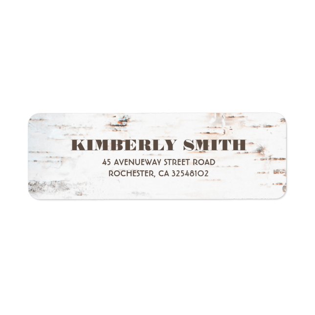 Rustikale Birch Bark Texture Hochzeit im Herbst (Vorne)