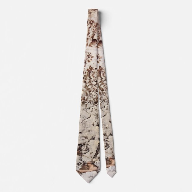 Rustikale Birch Tree Bark Krawatte (Vorderseite)