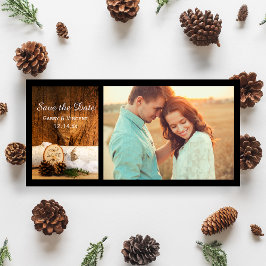 Rustikale Birkenbaumholz-Hochzeit rettet das Datum Save The Date