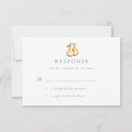 Rustikale Birnen-Hochzeitkarte RSVP Karte