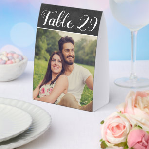 Rustikale Black Chalkboard Hochzeit Foto Tischnumm Tischaufsteller