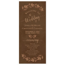 Rustikale Blätter Kastanienbraun Hochzeit