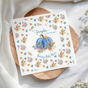 Rustikale Blaue Kürbis-Baby-Party im Herbst Serviette