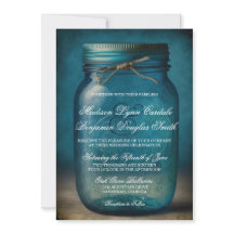 Rustikale blaue Mason-Glas-Ländliche Hochzeit