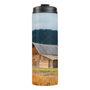 Rustikale Blockhütte im Grand Teton Nationalpark, Thermosbecher