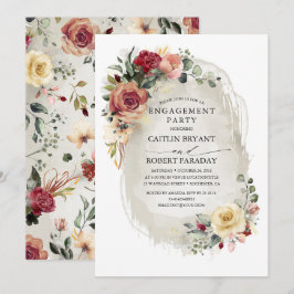 Rustikale Bloßfall-Engagement-Partei Einladung