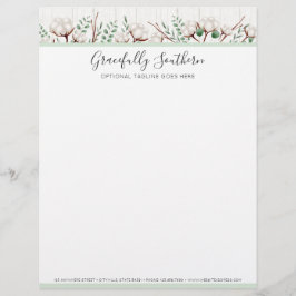 Rustikale Blume aus Südwolle auf Weißholz Briefkopf