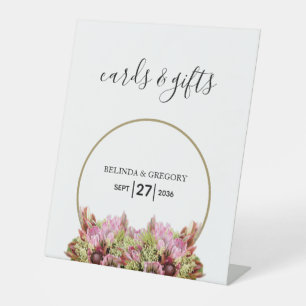 Rustikale Blume Bouquet Wedding Cards & Gifts Sockelschild