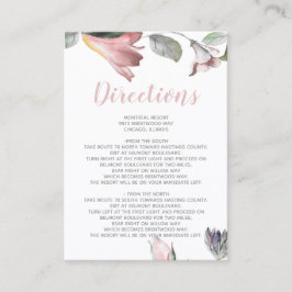 Rustikale Blume Hochzeit Visitenkarte