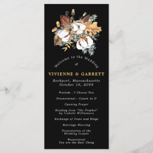 Rustikale Blume im Herbst DIY Wedding Programm