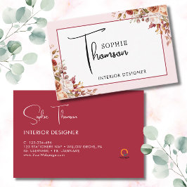 rustikale Blume im Herbst Visitenkarte