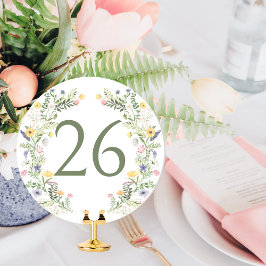 Rustikale Blume Sommerhochzeit Tischnummer