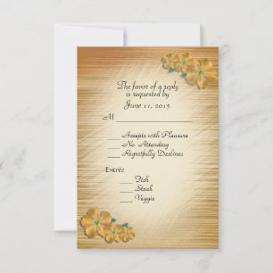 Rustikale Blume UAWG mit Auswahl an Betten RSVP Karte