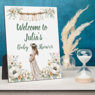 Rustikale Blumen-Baby-Party Fotoplatte