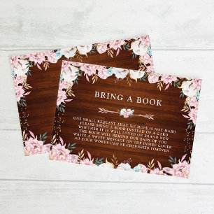 Rustikale Blumen & Pfeile bringen ein Buch Einladung
