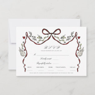 Rustikale Blumen-Schmetterlings-RSVP-Karte RSVP Karte