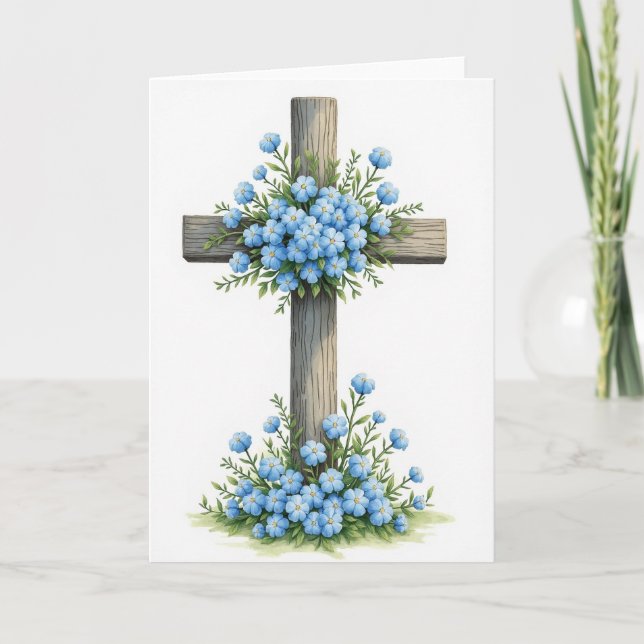 Rustikale Blumen Stehkarte Karte (Vorderseite)