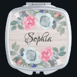 Rustikale Blumenbrücke Vorschlag Geschenk Taschenspiegel<br><div class="desc">Personalisierte Compact Mirrors sind ein hervorragendes Geschenk für Ihre Bridesmaids und Brautparty.</div>