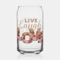 Rustikale Blumenbuchstaben Live Laugh Love