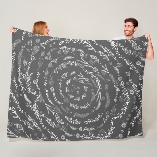 Rustikale Blumengarten Folklorekunst Fleece (Beispiel)