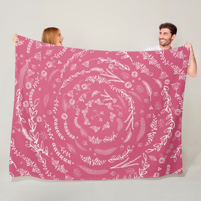 Rustikale Blumengarten Folklorekunst Fleece (Beispiel)