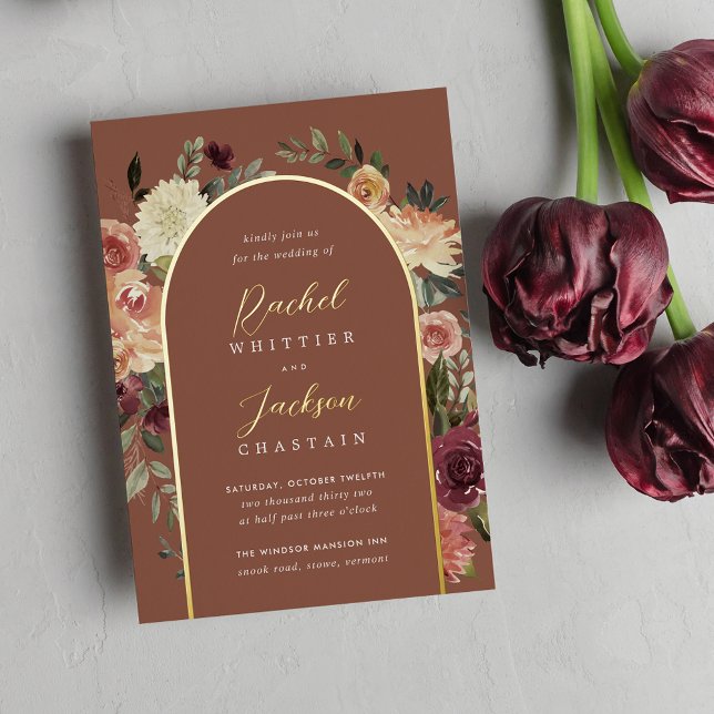 Rustikale Blumenhochzeit Folieneinladung (Von Creator hochgeladen)