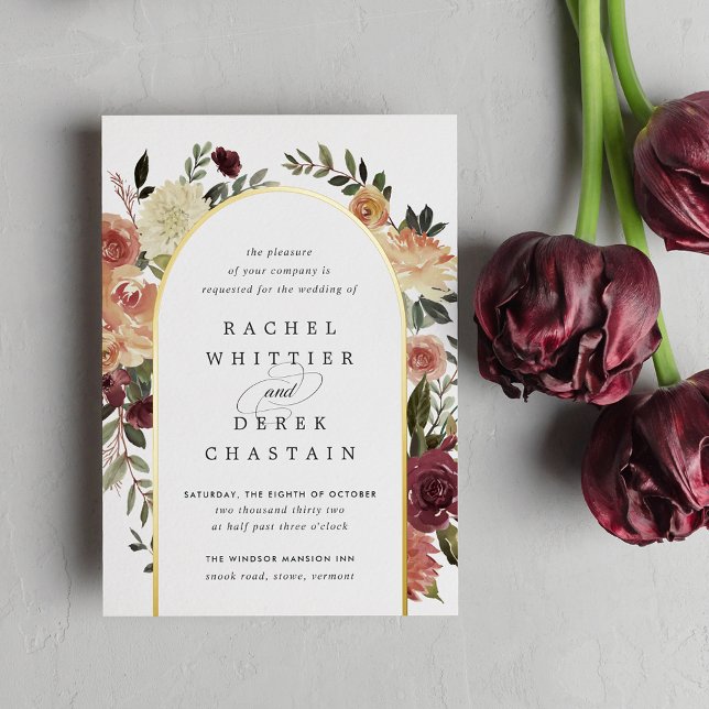 Rustikale Blumenhochzeit Folieneinladung (Von Creator hochgeladen)