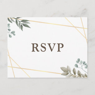 Rustikale Blumenhochzeit RSVP Einladungspostkarte