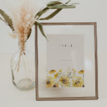 Rustikale Blumenkarten für Hochzeitstische Tischnummer<br><div class="desc">Die elegante Tafel mit Sonnenblumengeschirr mit wunderschönen Aquarellsonnenblumen und Salbei-Creme-Farbtönen. Sämtliche Texte und Schriftart sind auf diesem rustikalen Sonnenblumendesign editierbar. Die einzigen Farben, die nicht editierbar sind, sind die Farben des Aquarellblumendesigns // Für passende Designs, suchen Sie AURELIA im Sincerely By Nicole Zazzle Store. * Wenn Ihnen dieses Design gefällt,...</div>