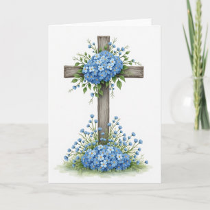Rustikale Blumenkreuz-Kunstkarte Karte