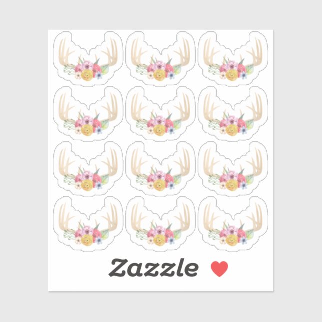 Rustikale Blumenläden Pastell Aquarellplaner Aufkleber (Blatt)