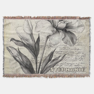 Rustikale Blumenskizze mit Kalligrafie - Alter (3) Decke