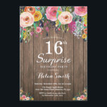 Rustikale Blumenüberraschung zum 16. Geburtstag Ei Einladung<br><div class="desc">Rustikale Blumenüberraschung 16. Geburtstag Einladung für Frauen. Aquarellblaue Blume, rustikaler Holzhintergrund. Vintages Retro. Kindergeburtstag. Frauen Mädchen Lady Teen Teenage Bday Bash Einladung. 13. 15. 16. 18. 20. 21. 30. 40. 50. 60. 70. 80. 90. Jedes Alter. Für weitere Anpassungen klicken Sie bitte auf die Schaltfläche "Anpassen" und verwenden Sie unser...</div>
