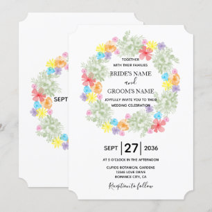 Rustikale Blumenzeremonie Einladungen