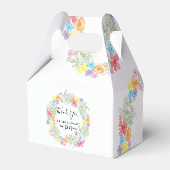 Rustikale Blumenzeremonie Geschenkschachtel (Vorderseite)