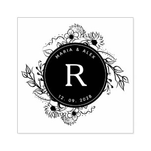 Rustikale Blumenzeremonie Gummistempel