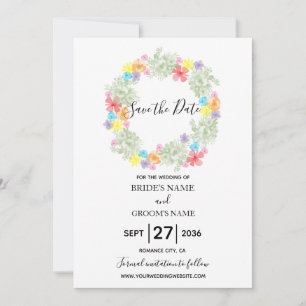 Rustikale Blumenzeremonie Save The Date