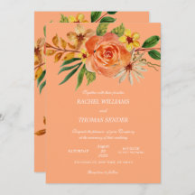 Rustikale Blumenzwiese Herbst Wasserfarbe Invitati