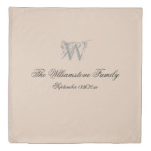 Rustikale Blush Familienname Monogram Wedding